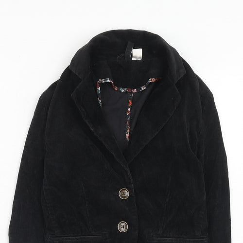 NEXT Womens Black Cotton Jacket Blazer Size 8