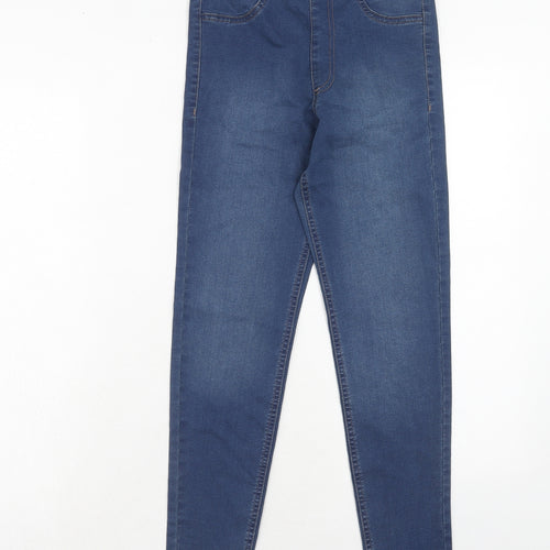 Marks and Spencer Womens Blue Cotton Jegging Jeans Size 6 Regular