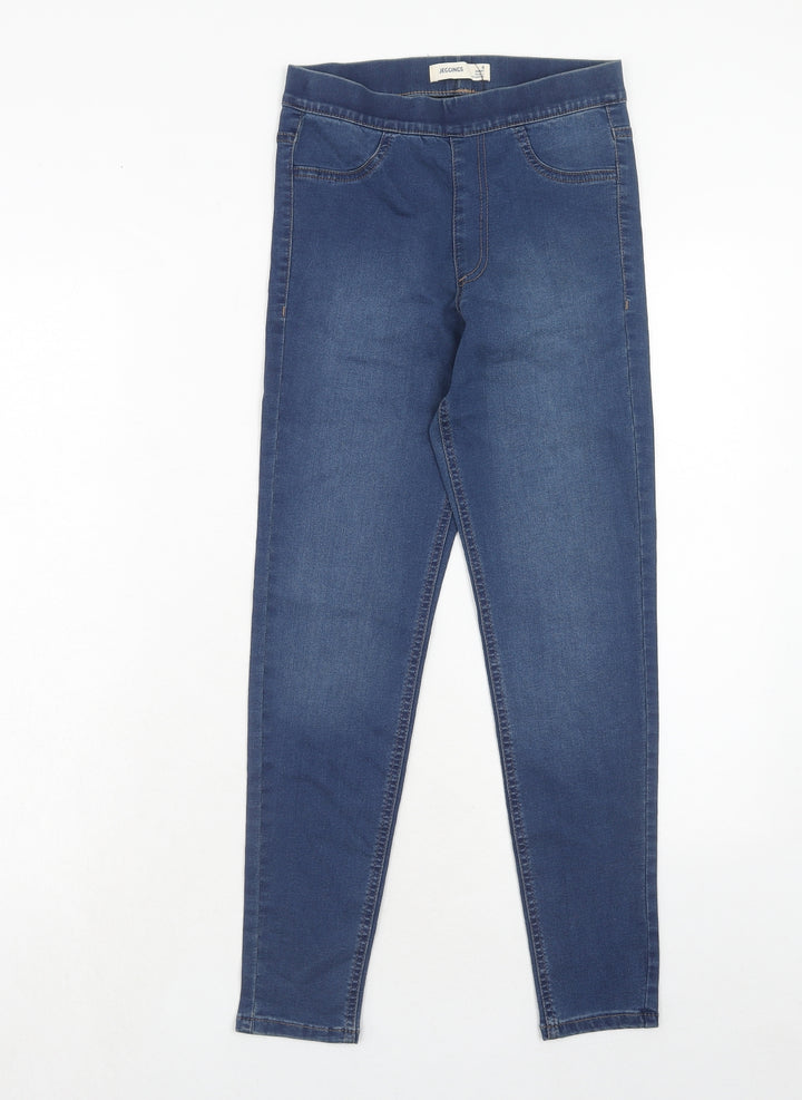 Marks and Spencer Womens Blue Cotton Jegging Jeans Size 6 Regular