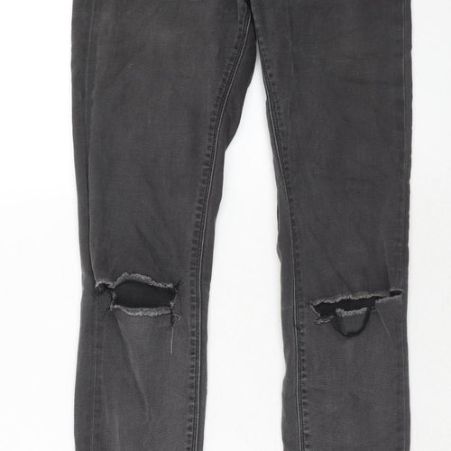 ASOS Womens Grey Cotton Skinny Jeans Size 26 in L34 in Regular Zip