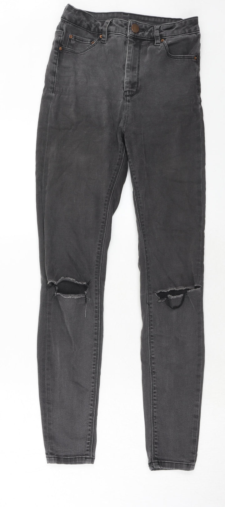 ASOS Womens Grey Cotton Skinny Jeans Size 26 in L34 in Regular Zip