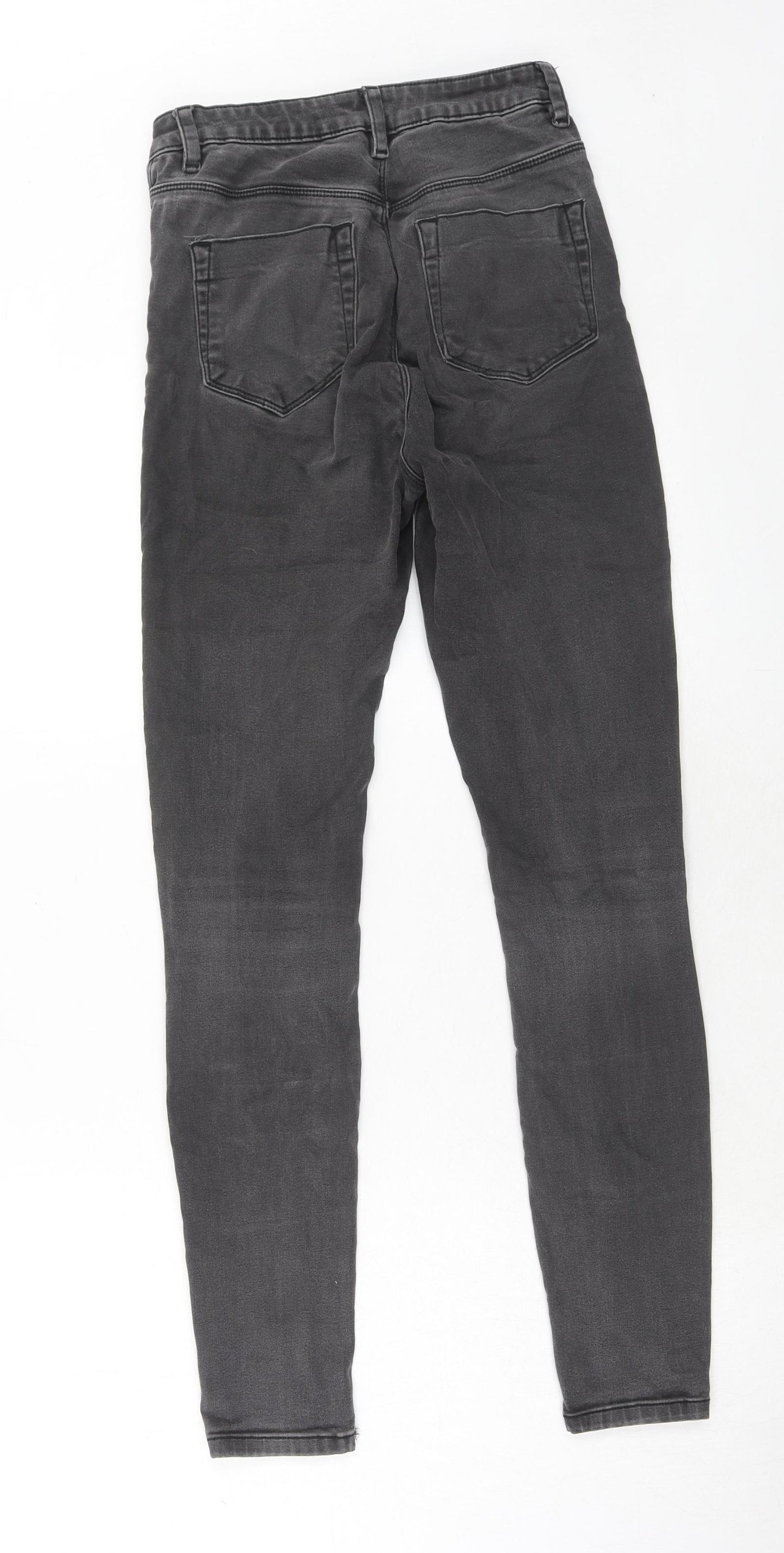 ASOS Womens Grey Cotton Skinny Jeans Size 26 in L34 in Regular Zip