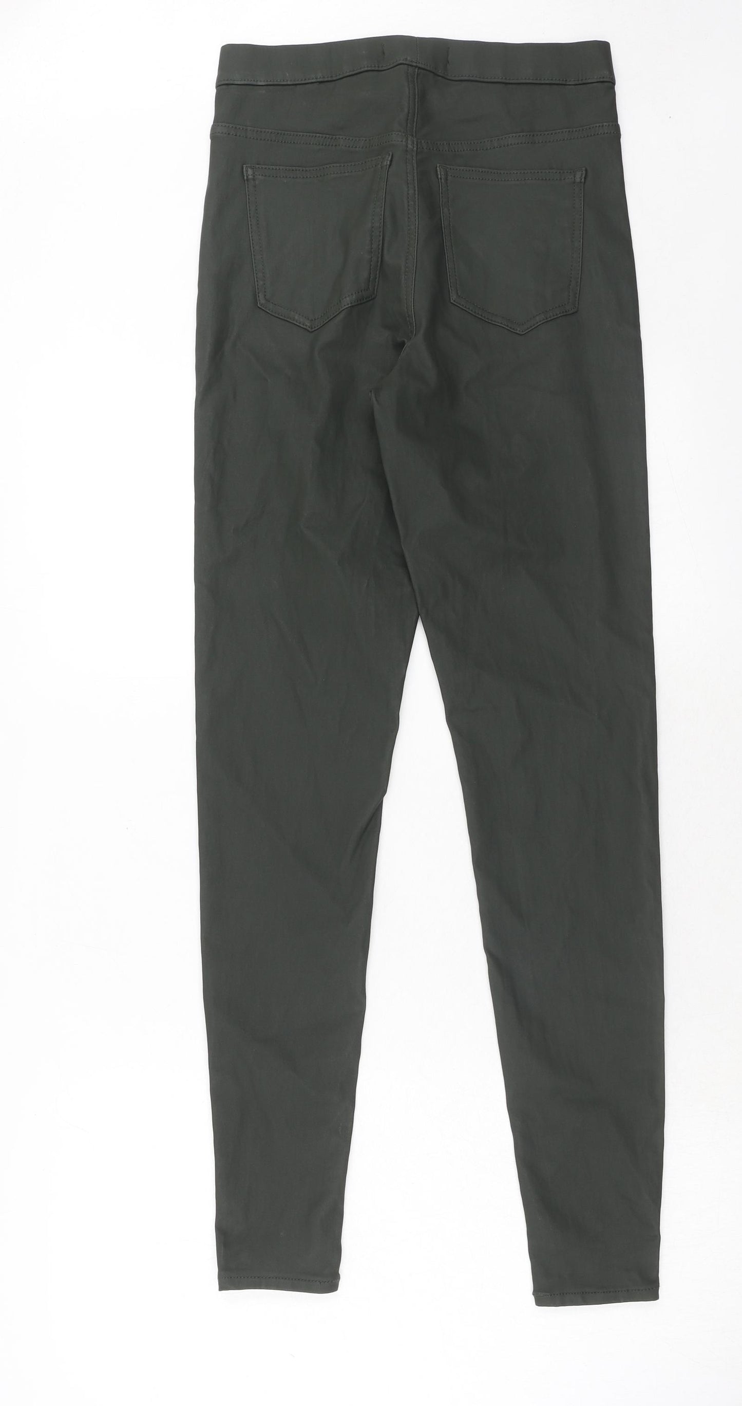 Marks and Spencer Womens Green Viscose Jegging Trousers Size 8 Regular