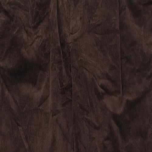 Marks and Spencer Mens Brown Cotton Trousers Size 40 in L33 in Regular Zip