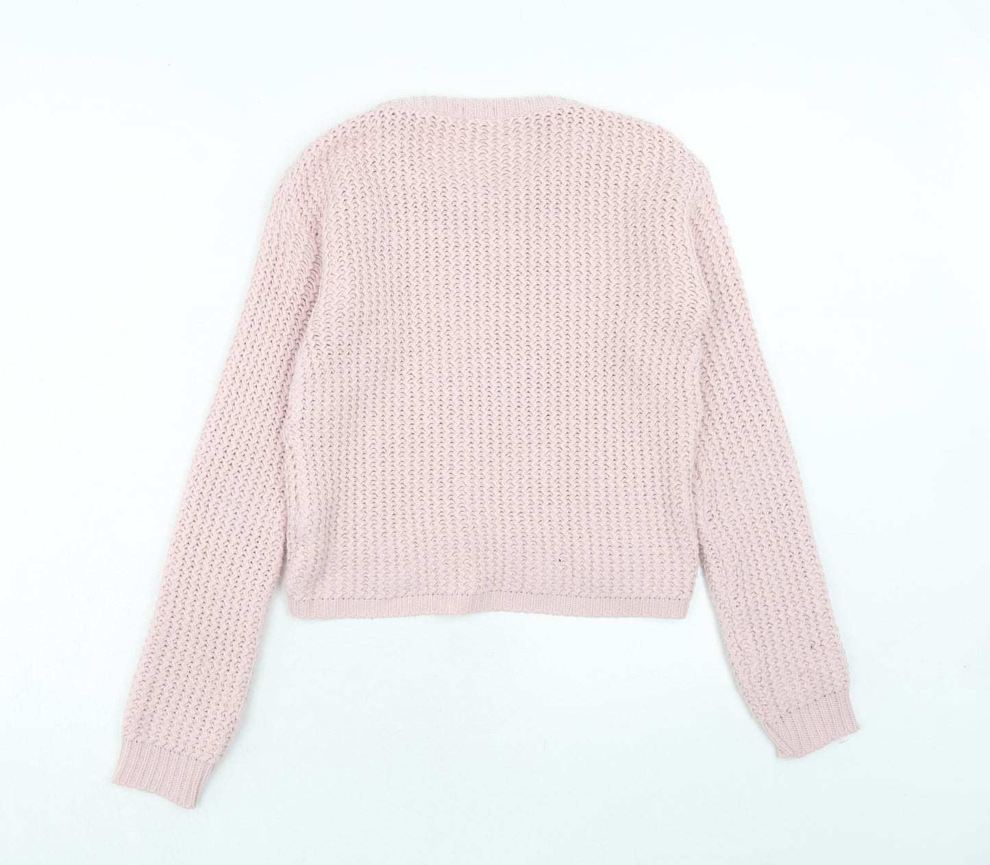 Chemistry Womens Pink Round Neck Acrylic Pullover Jumper Size S - Size S-M