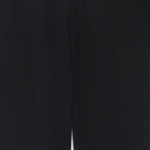 Marks and Spencer Womens Black Polyester Dress Pants Trousers Size 14 Slim Hook & Eye