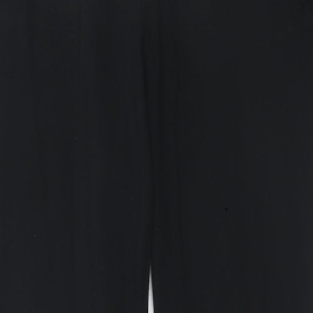 Marks and Spencer Womens Black Polyester Dress Pants Trousers Size 14 Slim Hook & Eye