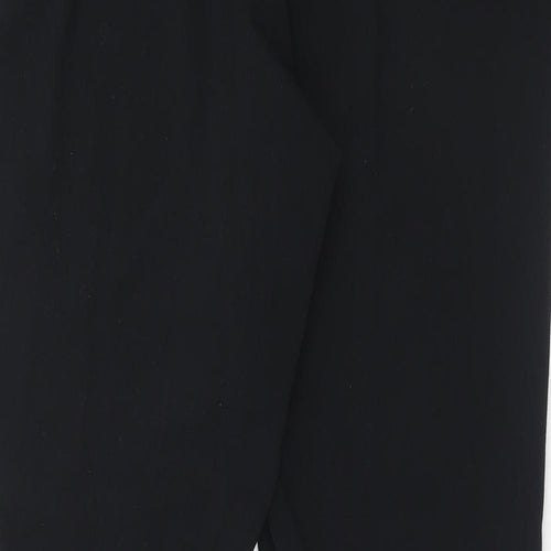 Marks and Spencer Womens Black Polyester Dress Pants Trousers Size 14 Slim Hook & Eye