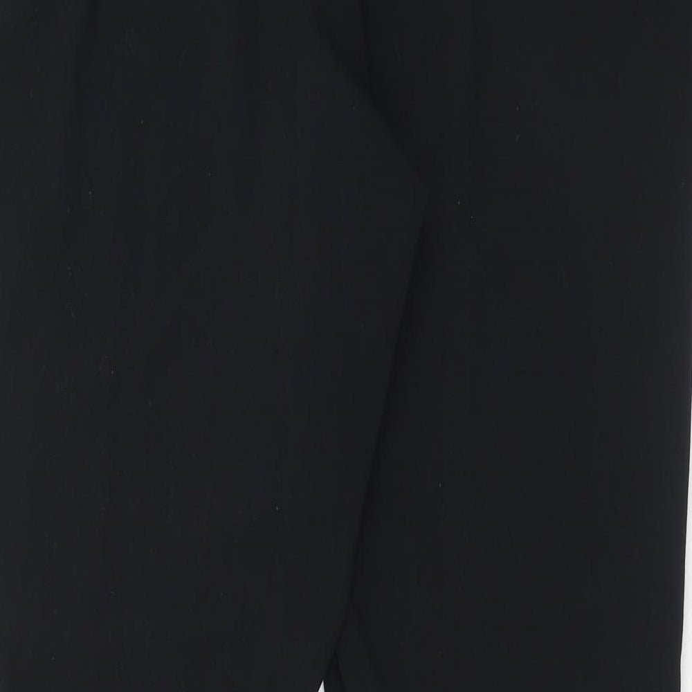 Marks and Spencer Womens Black Polyester Dress Pants Trousers Size 14 Slim Hook & Eye