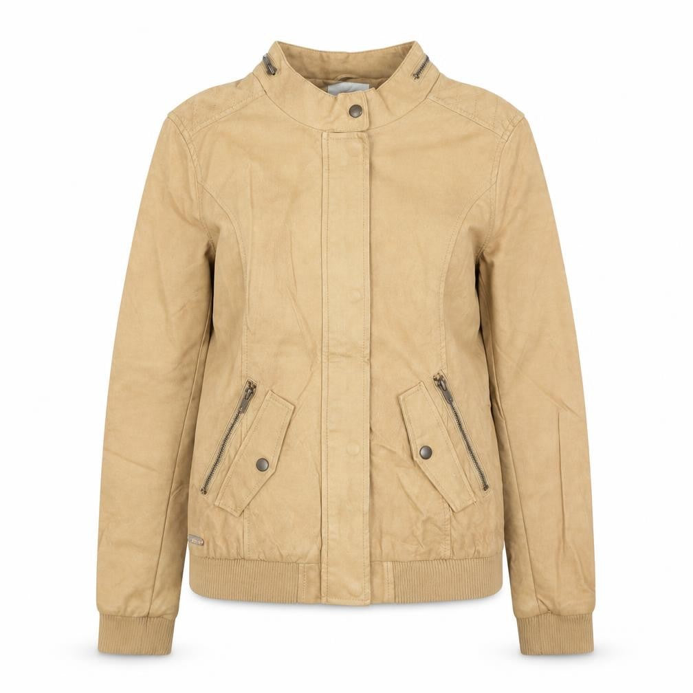 Front view of House women’s brown jacket, size L, zip