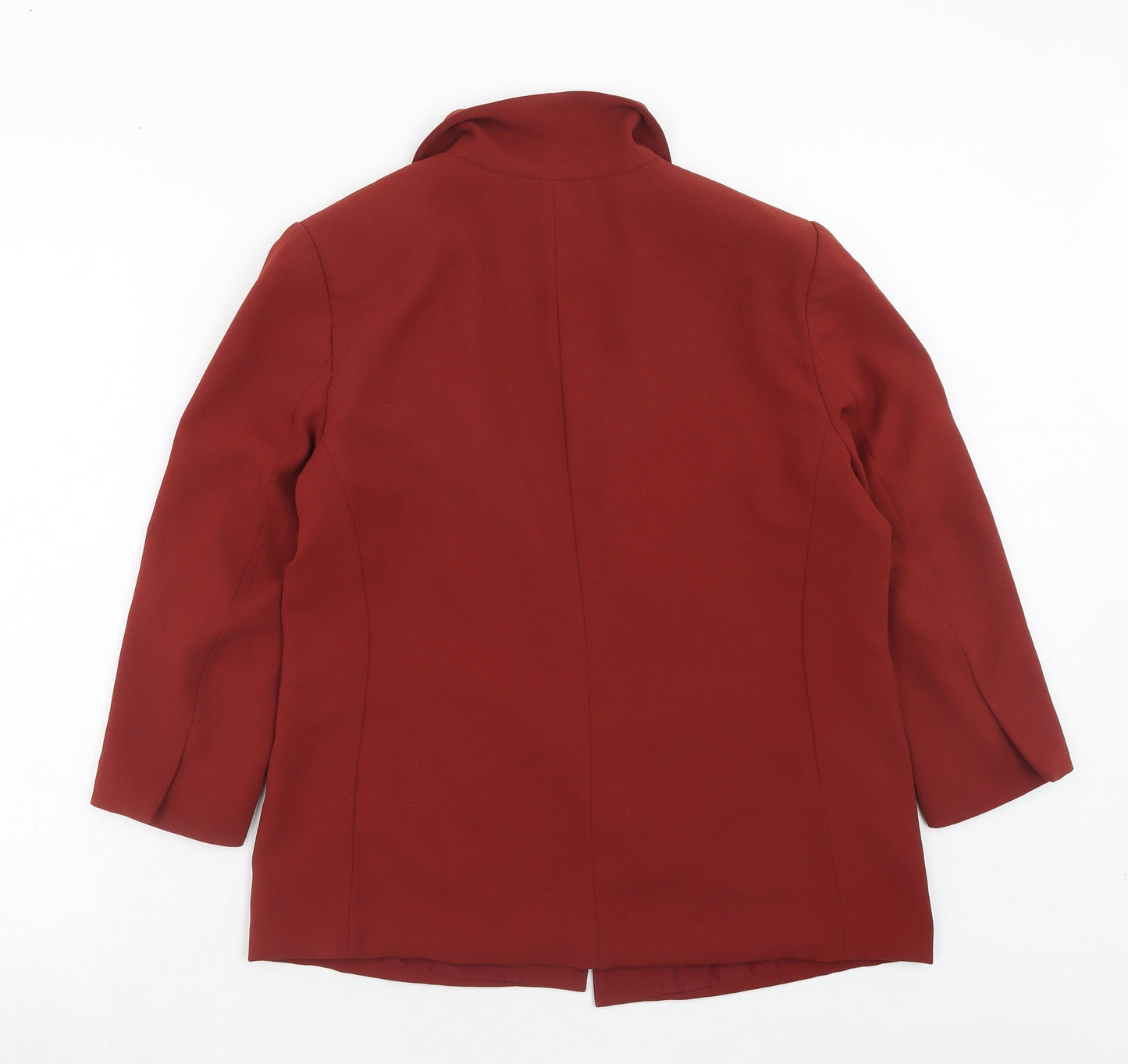 H&M Womens Red Polyester Jacket Suit Jacket Size 16 - Open