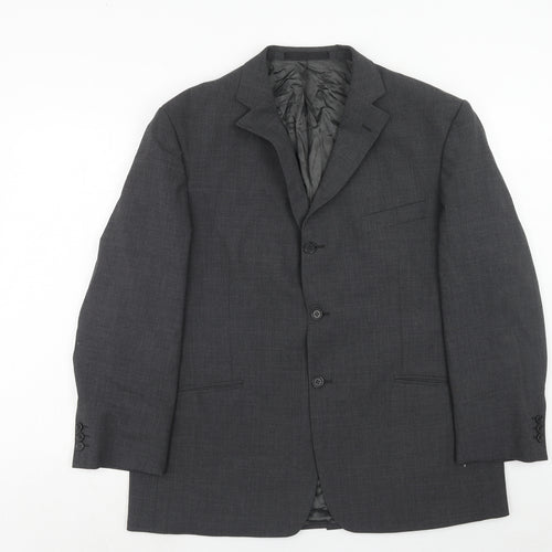 Marks and Spencer Mens Grey Polyester Jacket Suit Jacket Size 44 Regular