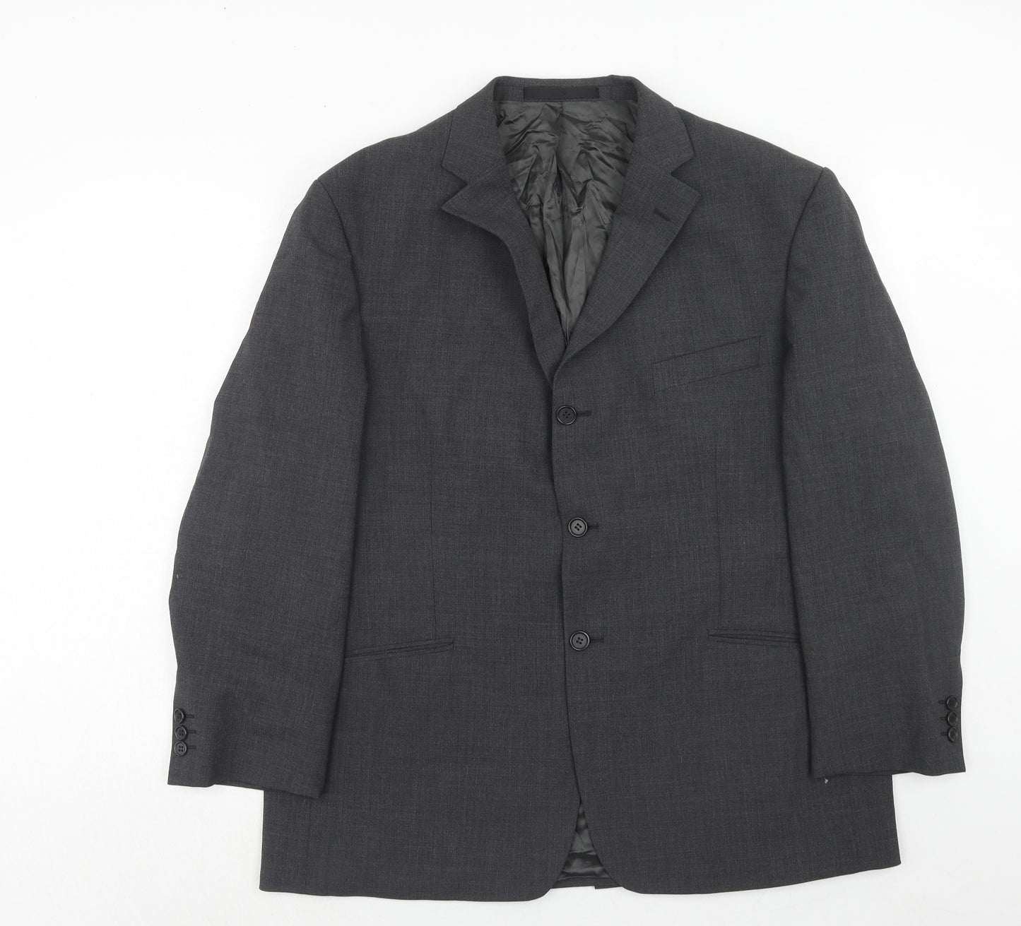 Marks and Spencer Mens Grey Polyester Jacket Suit Jacket Size 44 Regular