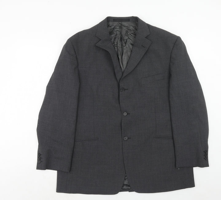 Marks and Spencer Mens Grey Polyester Jacket Suit Jacket Size 44 Regular