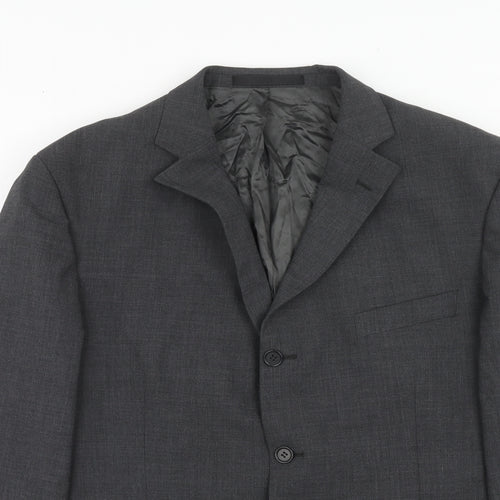 Marks and Spencer Mens Grey Polyester Jacket Suit Jacket Size 44 Regular