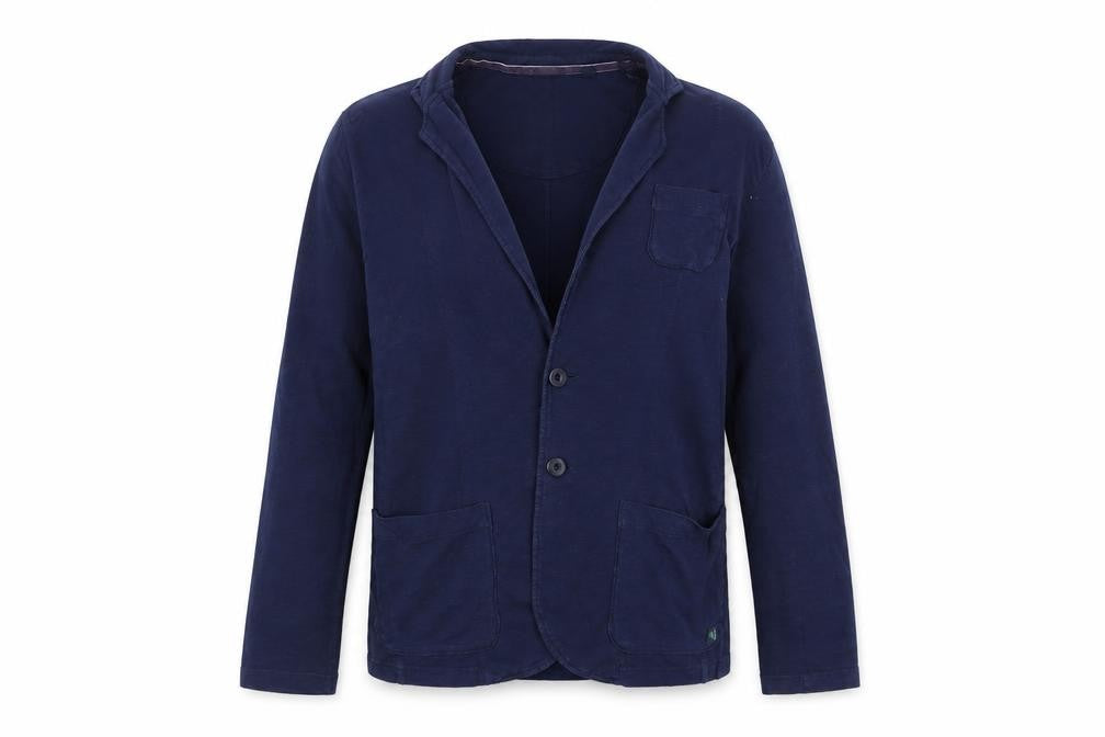 Front view of ESPRIT women’s blue jacket, size XL, button