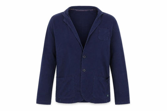Front view of ESPRIT women’s blue jacket, size XL, button