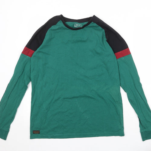 NEXT Boys Green 100% Cotton Basic T-Shirt Size 16 Years Round Neck Pullover