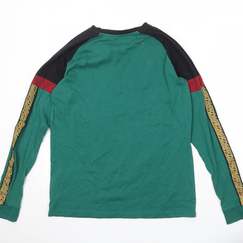 NEXT Boys Green 100% Cotton Basic T-Shirt Size 16 Years Round Neck Pullover