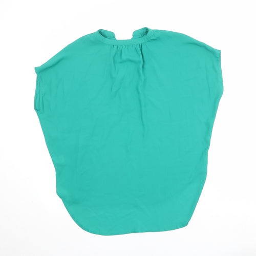 Violet & Claire Womens Green Polyester Basic Blouse Size M V-Neck
