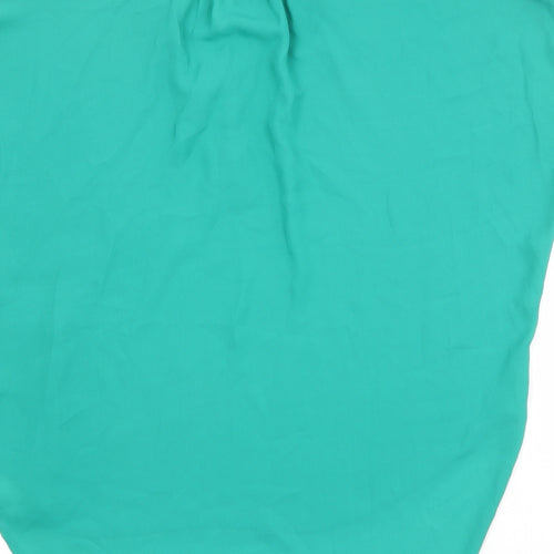 Violet & Claire Womens Green Polyester Basic Blouse Size M V-Neck
