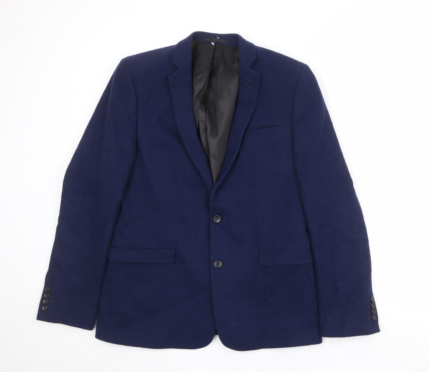 ASOS Mens Blue Wool Jacket Suit Jacket Size 42 Regular