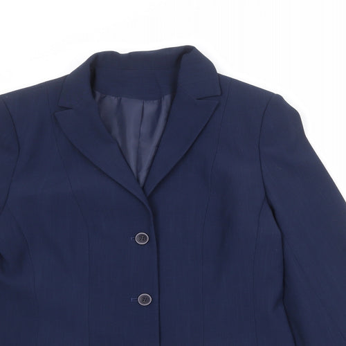 Debenhams Womens Blue Polyester Jacket Blazer Size 12