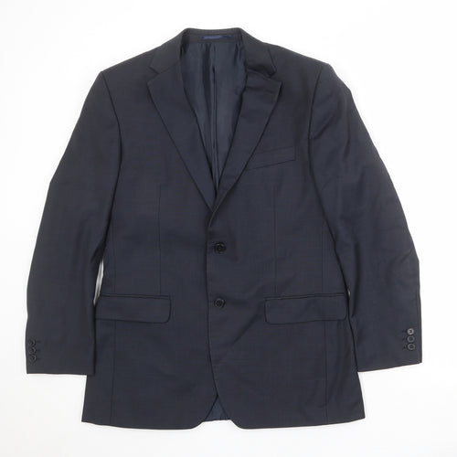 Karl Jackson Mens Black Polyester Jacket Suit Jacket Size 40 Regular