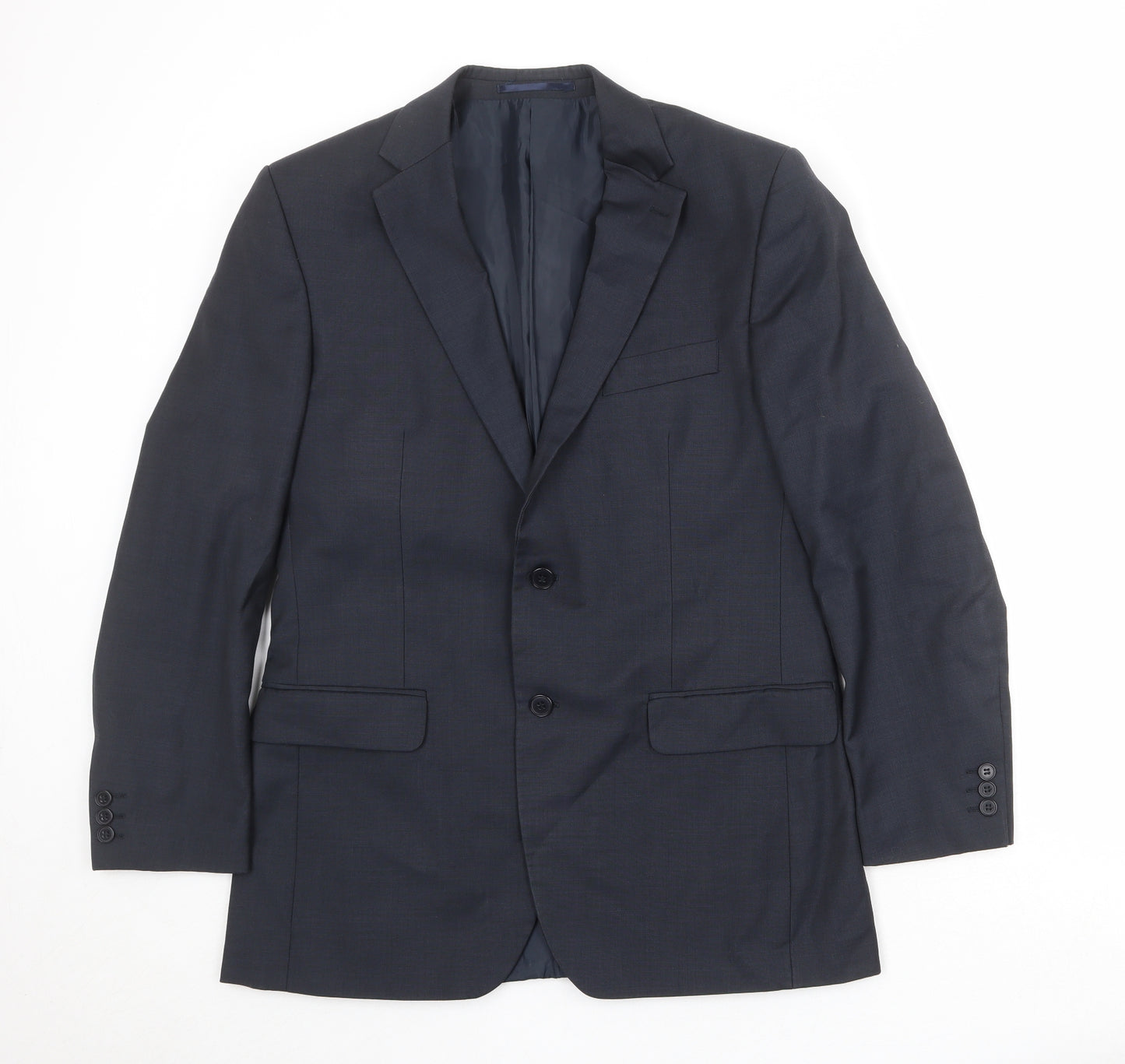 Karl Jackson Mens Black Polyester Jacket Suit Jacket Size 40 Regular
