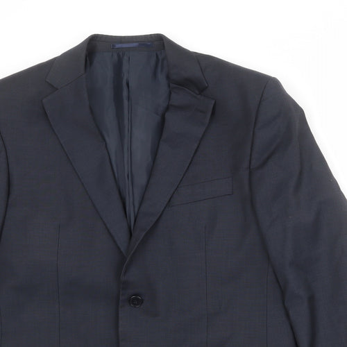 Karl Jackson Mens Black Polyester Jacket Suit Jacket Size 40 Regular