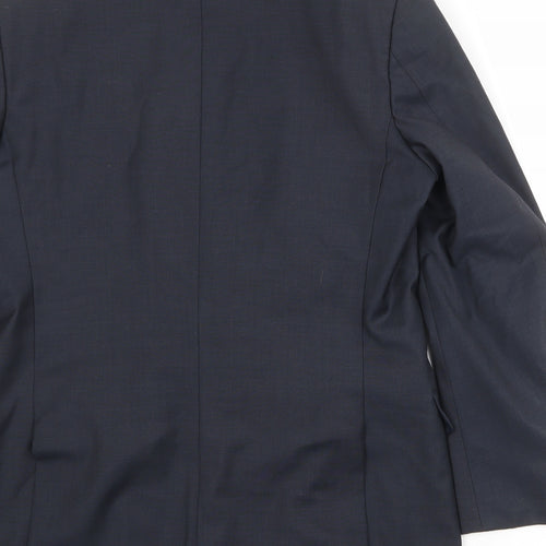 Karl Jackson Mens Black Polyester Jacket Suit Jacket Size 40 Regular