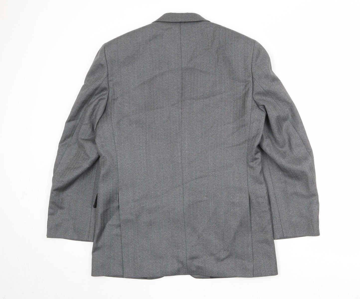 Magee Mens Grey Wool Jacket Suit Jacket Size 40 Regular