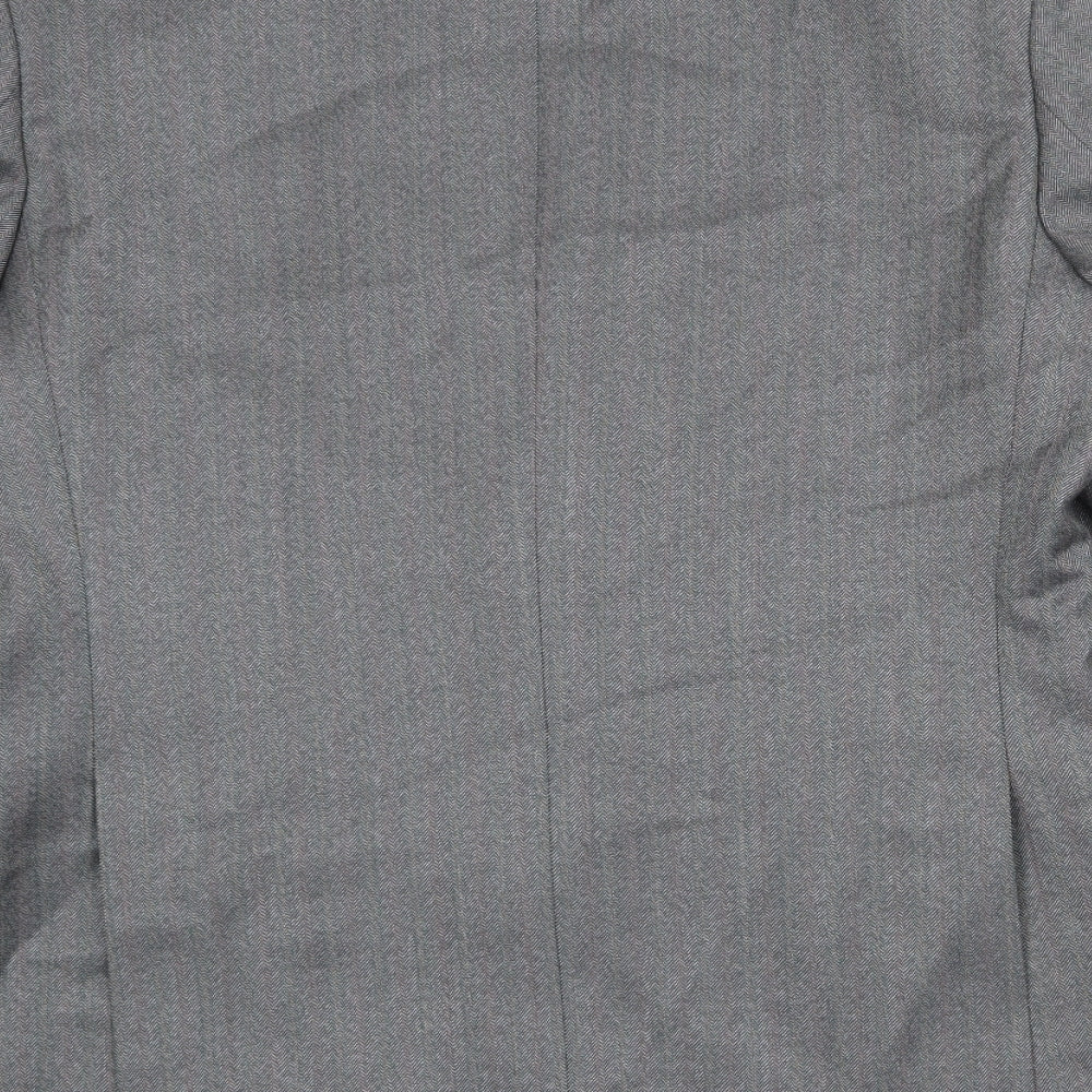Magee Mens Grey Wool Jacket Suit Jacket Size 40 Regular