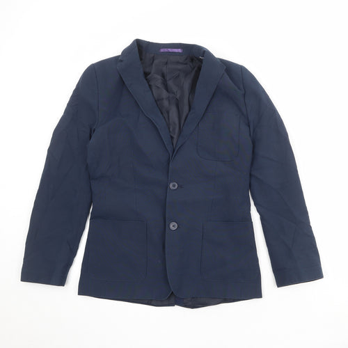 Marks and Spencer Boys Blue Jacket Blazer Size 13-14 Years Button