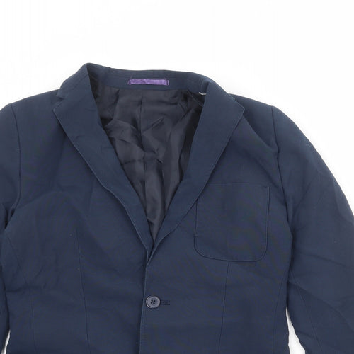 Marks and Spencer Boys Blue Jacket Blazer Size 13-14 Years Button