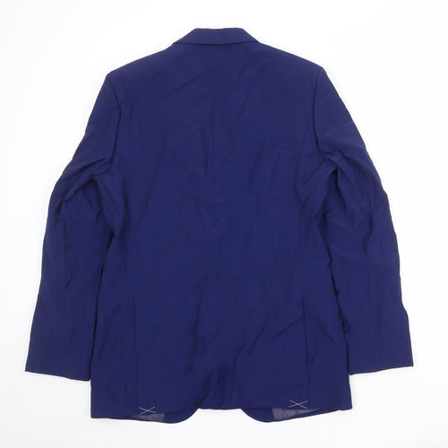 Marks and Spencer Mens Blue Polyester Jacket Suit Jacket Size 40 Regular