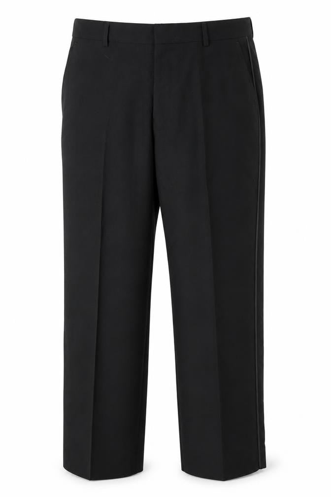 Marks and Spencer Mens Black Polyester Dress Pants Trousers Size 34 in Regular Zip