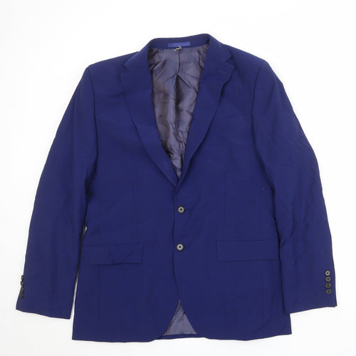 Marks and Spencer Mens Blue Polyester Jacket Suit Jacket Size 40 Regular