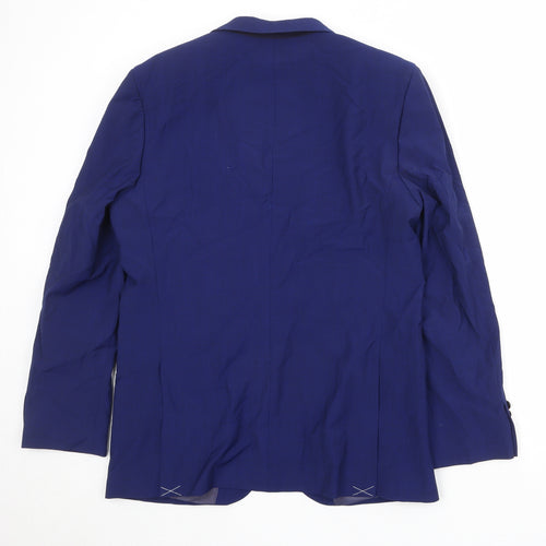 Marks and Spencer Mens Blue Polyester Jacket Suit Jacket Size 40 Regular