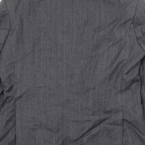 Marks and Spencer Mens Grey Striped Polyester Jacket Suit Jacket Size 38 Regular