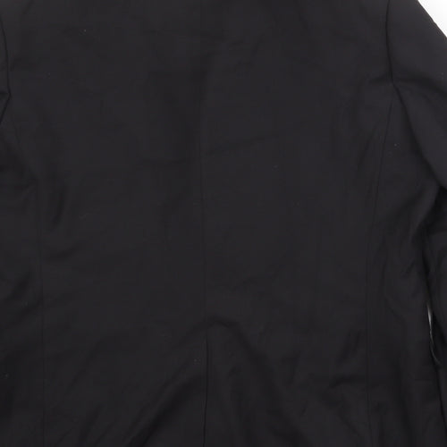 H&M Mens Black Polyester Jacket Suit Jacket Size 44 Regular