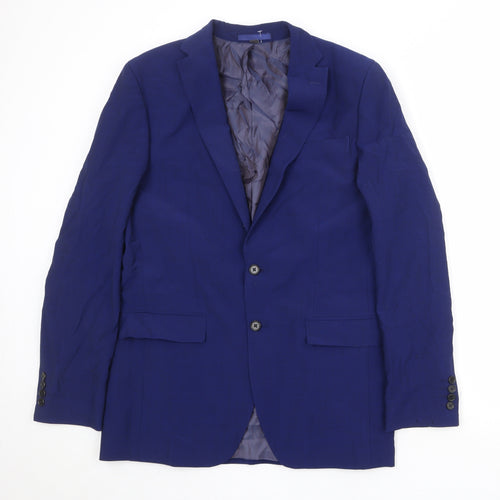 Marks and Spencer Mens Blue Polyester Jacket Suit Jacket Size 40 Regular