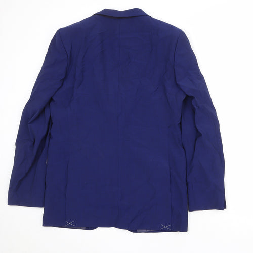 Marks and Spencer Mens Blue Polyester Jacket Suit Jacket Size 40 Regular