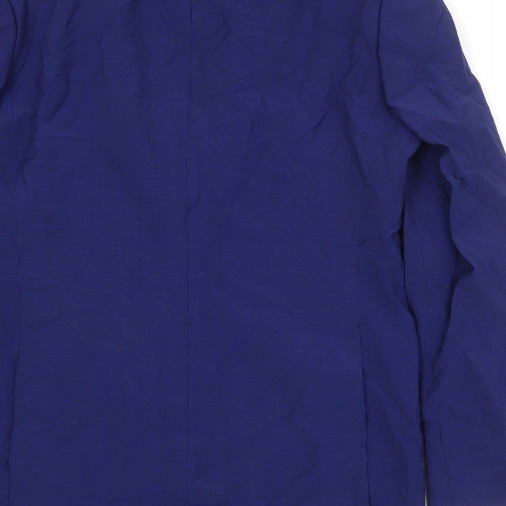 Marks and Spencer Mens Blue Polyester Jacket Suit Jacket Size 40 Regular