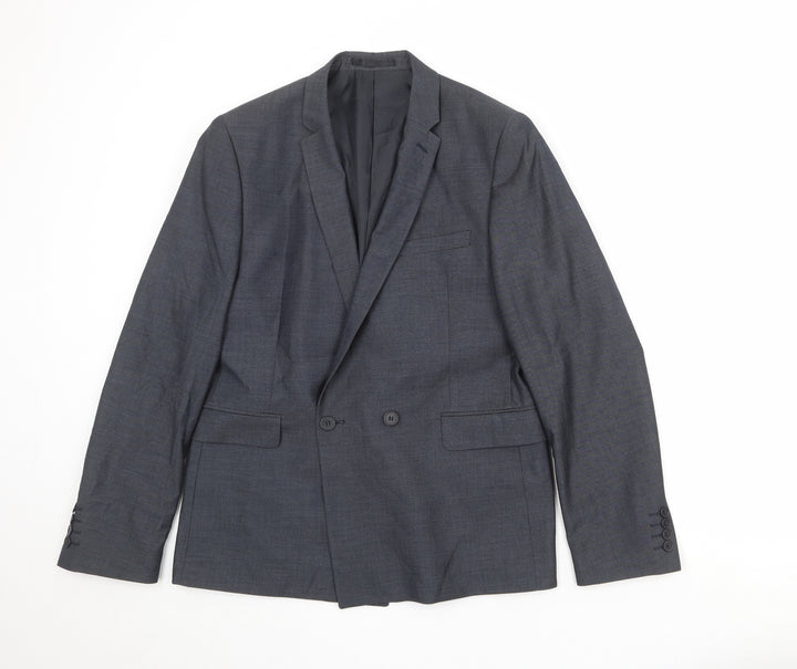New Look Mens Grey Polyester Jacket Suit Jacket Size 40 Regular
