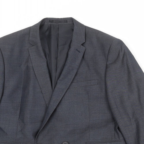 New Look Mens Grey Polyester Jacket Suit Jacket Size 40 Regular