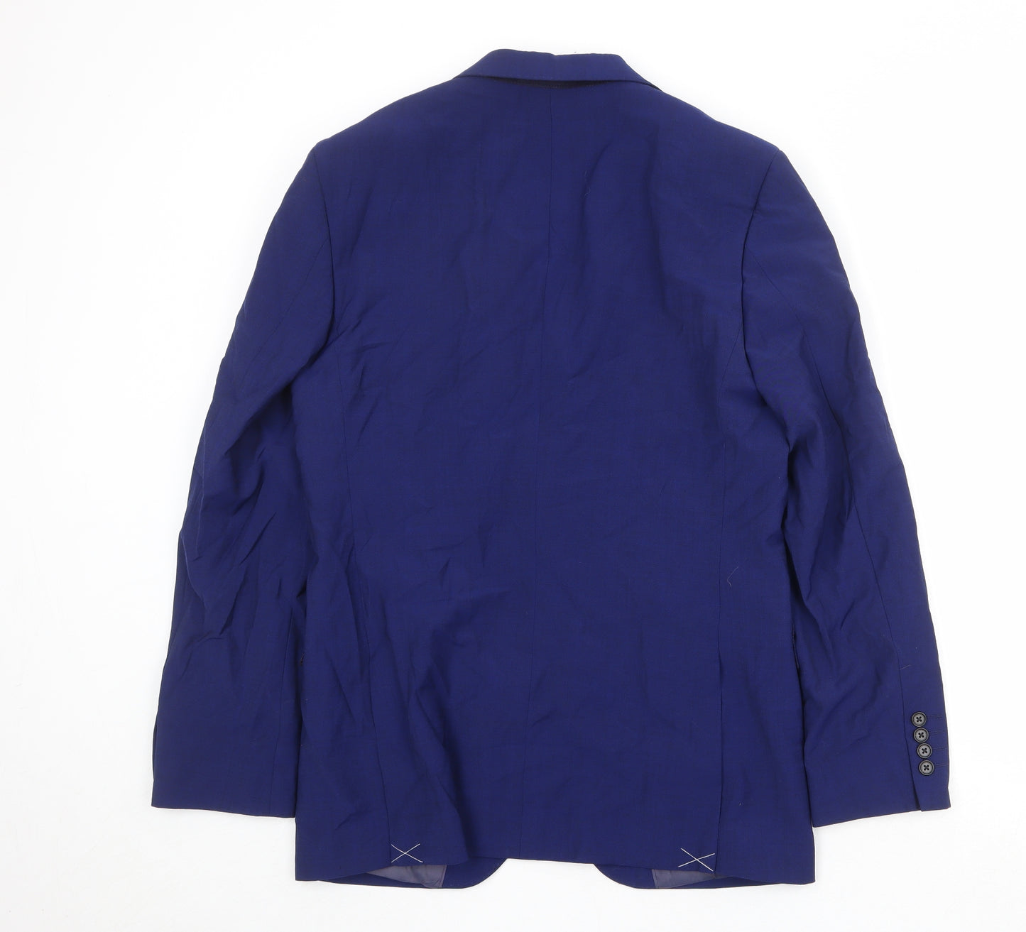 Marks and Spencer Mens Blue Polyester Jacket Suit Jacket Size 38 Regular