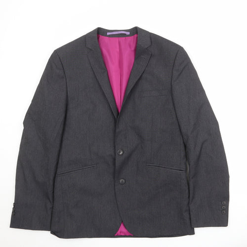 Marks and Spencer Mens Grey Polyester Jacket Suit Jacket Size 40 Regular