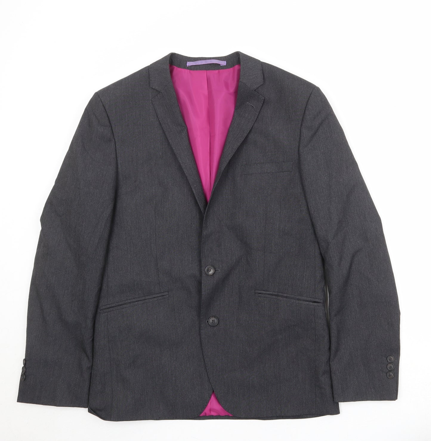 Marks and Spencer Mens Grey Polyester Jacket Suit Jacket Size 40 Regular