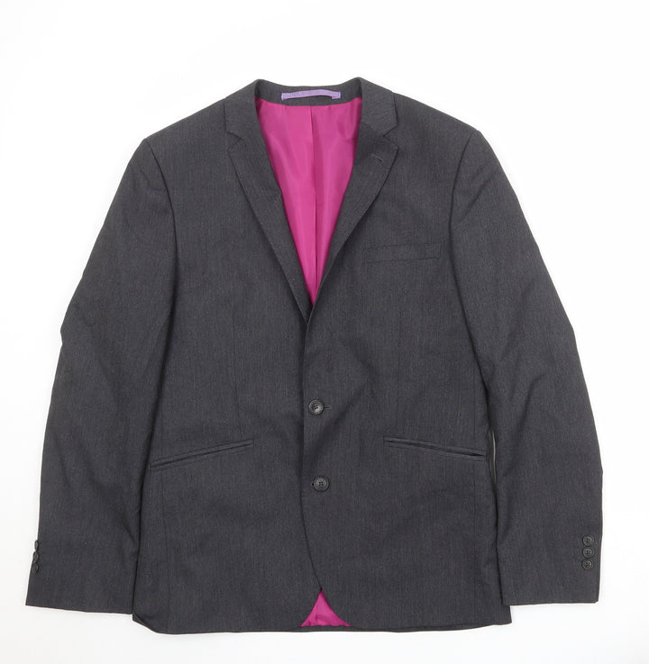 Marks and Spencer Mens Grey Polyester Jacket Suit Jacket Size 40 Regular